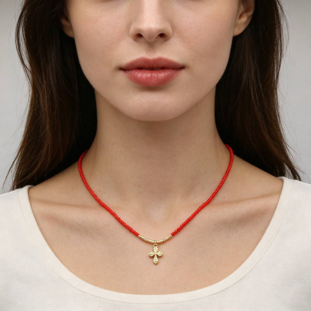 Handmade Customizable Miyuki Beads Necklace With Brass Charm