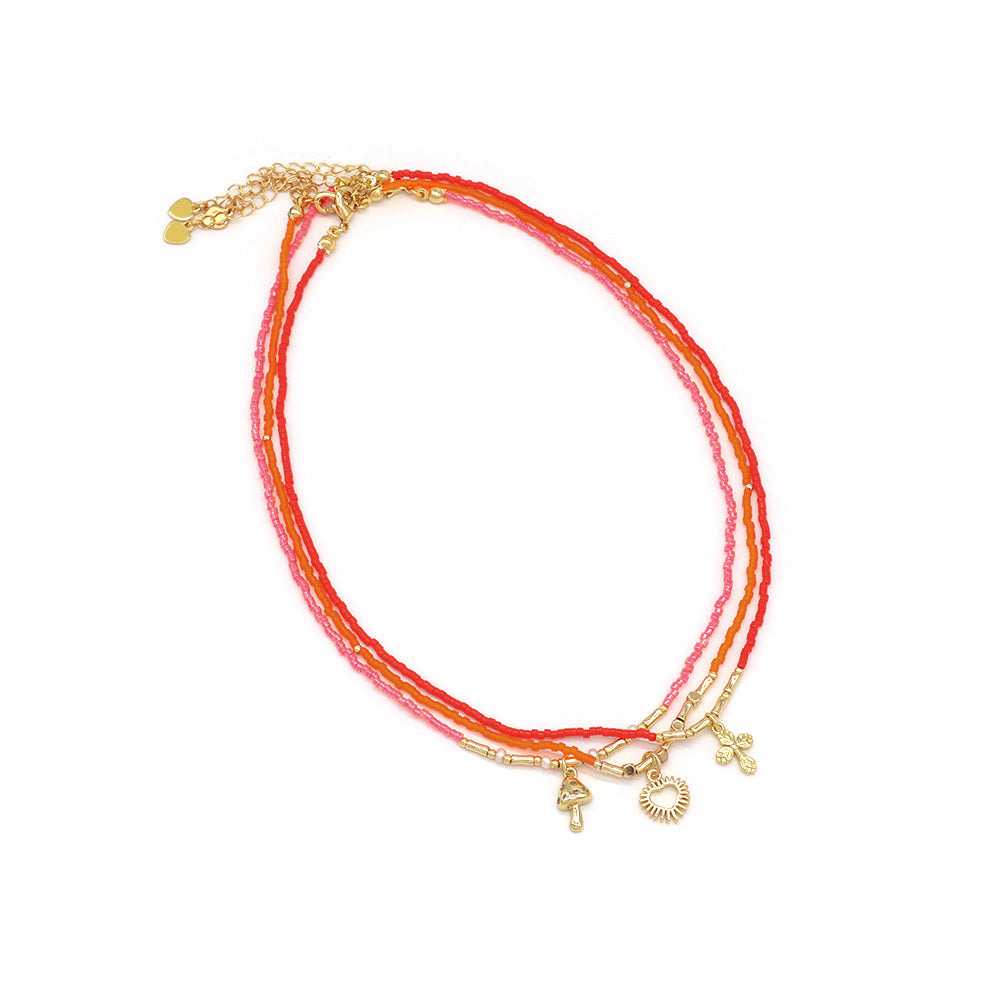 Handmade Customizable Miyuki Beads Necklace With Brass Charm