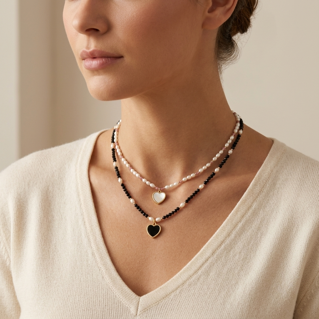 Handmade Customizable Natural Stone Necklace With Pendant