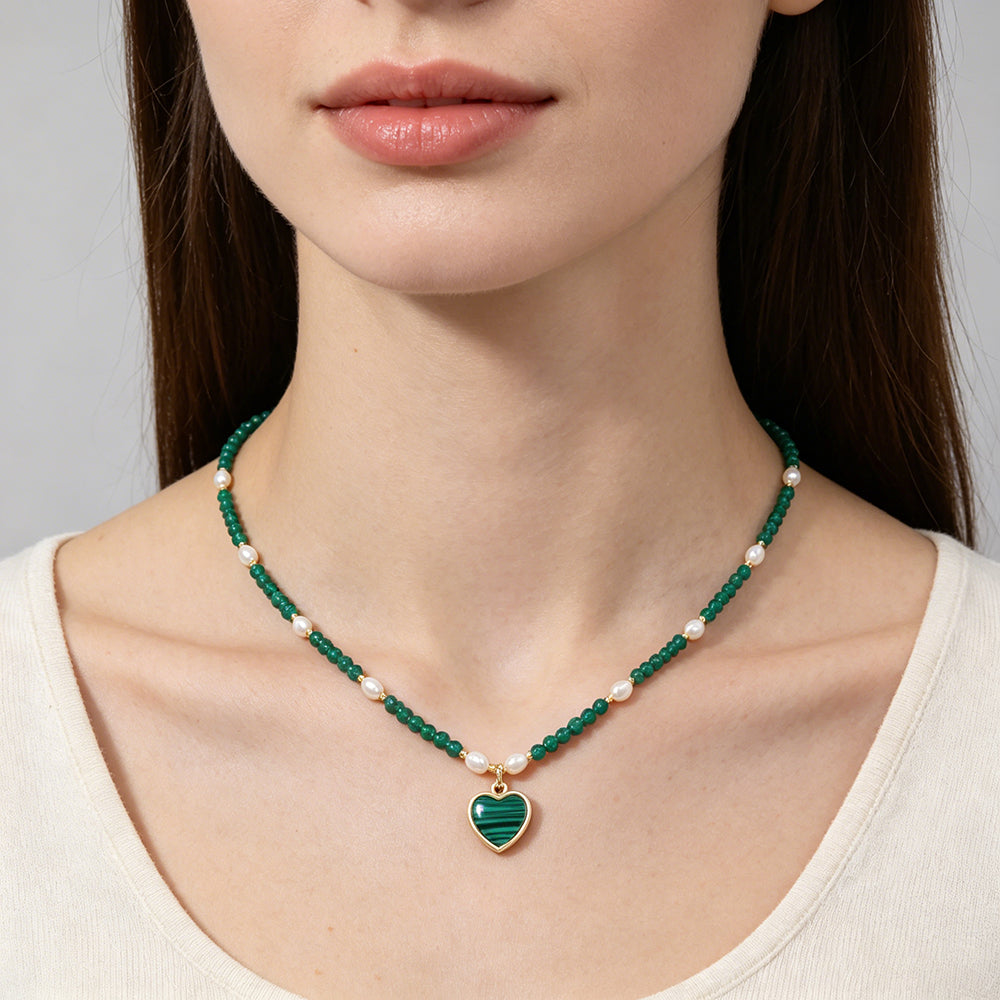 Handmade Customizable Natural Stone Necklace With Pendant