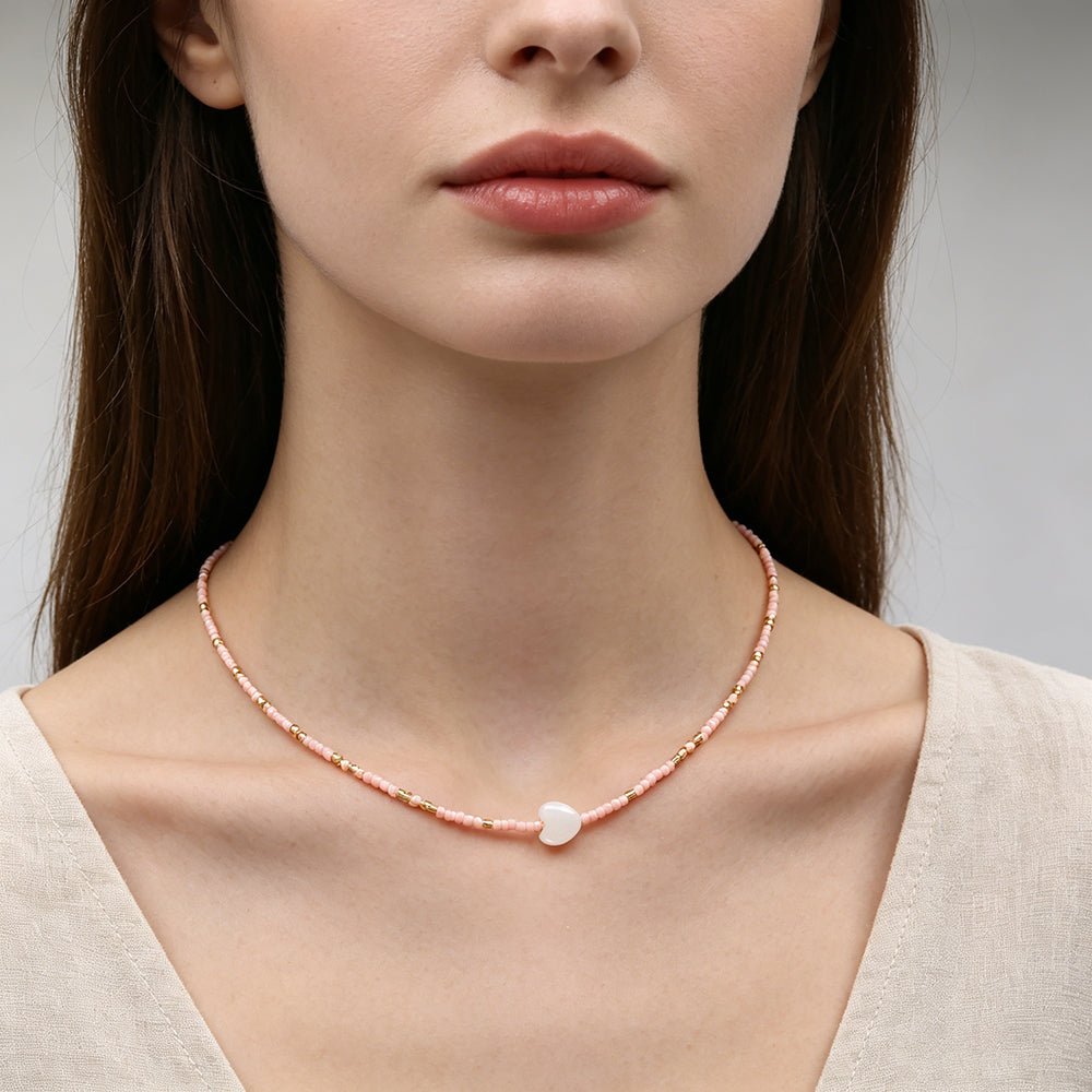 Handmade Customizable Miyuki Beads Necklace With Shell Charm