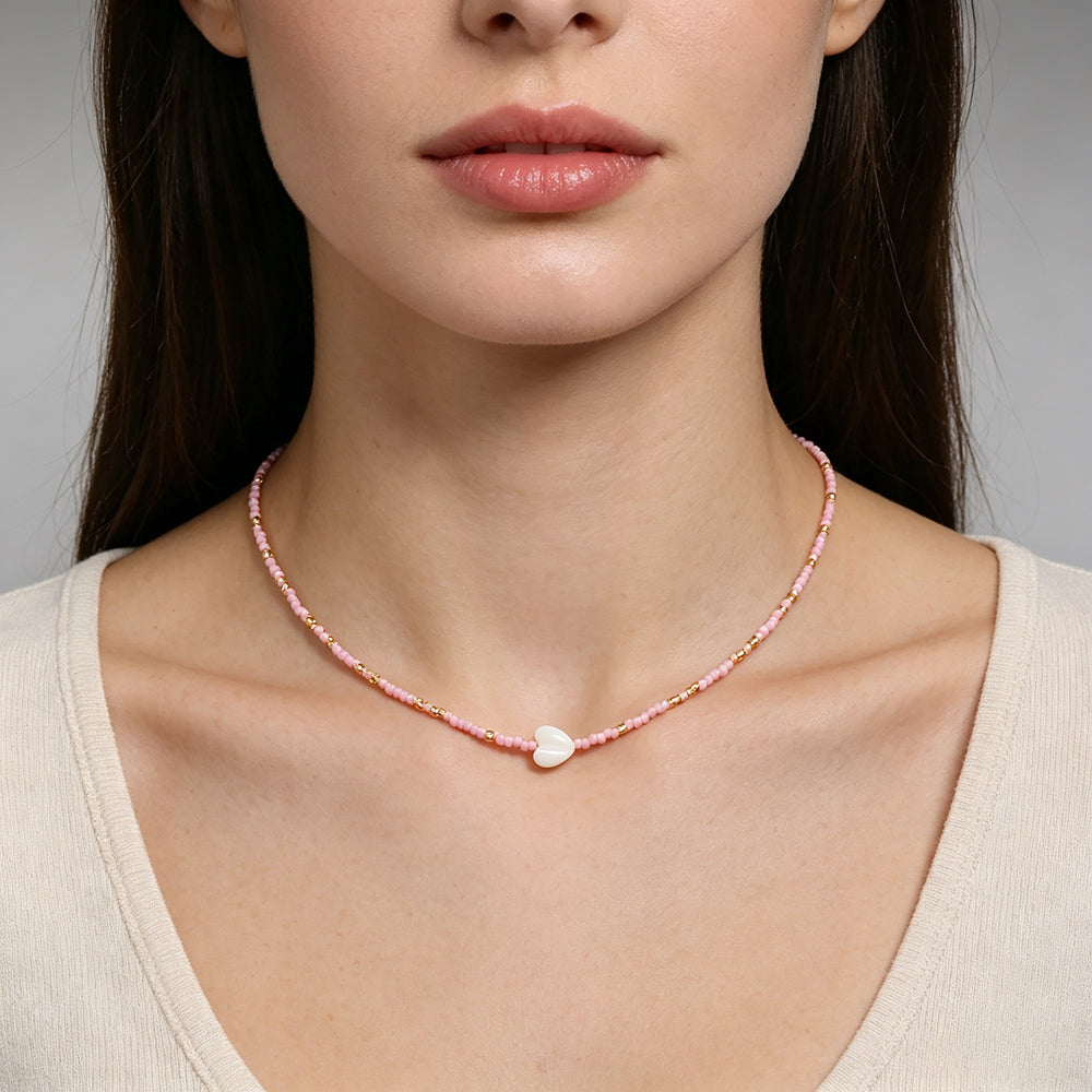 Handmade Customizable Miyuki Beads Necklace With Shell Charm