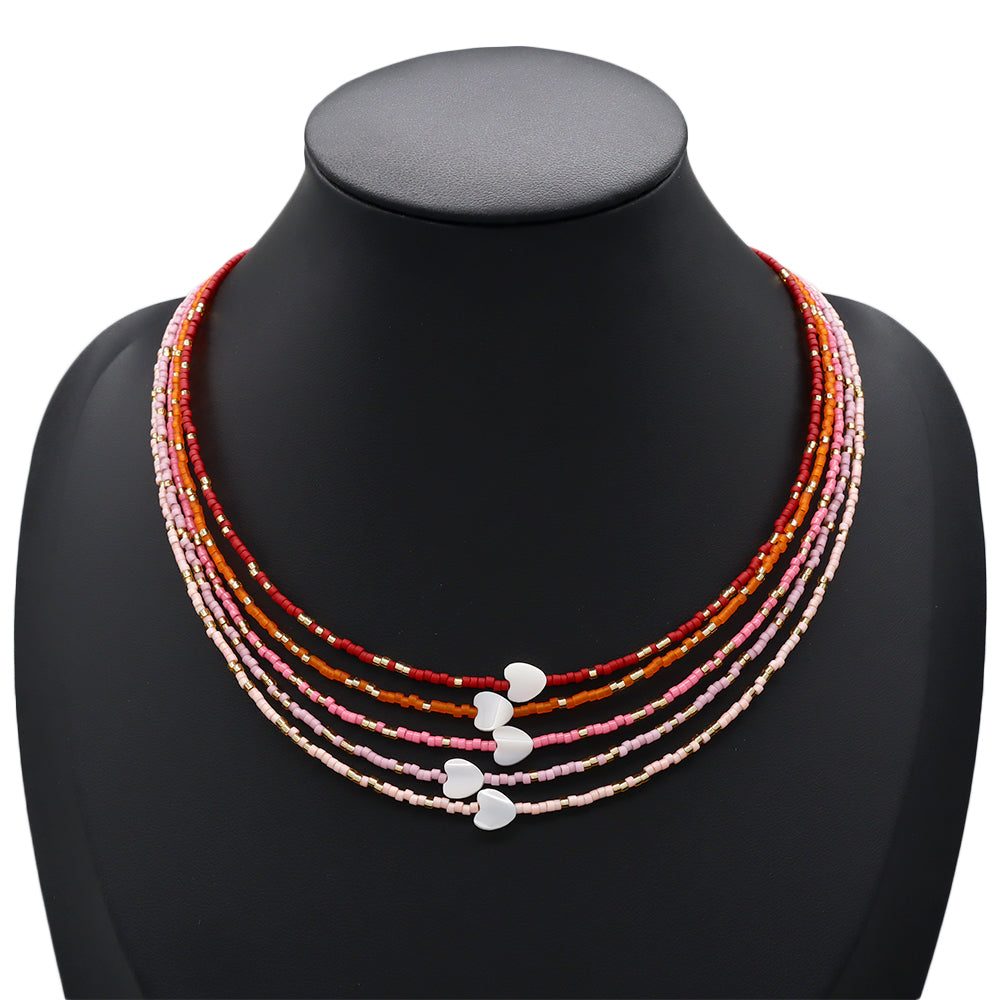 Handmade Customizable Miyuki Beads Necklace With Shell Charm