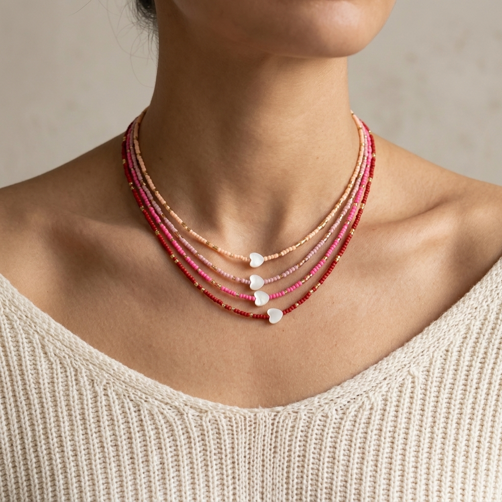 Handmade Customizable Miyuki Beads Necklace With Shell Charm
