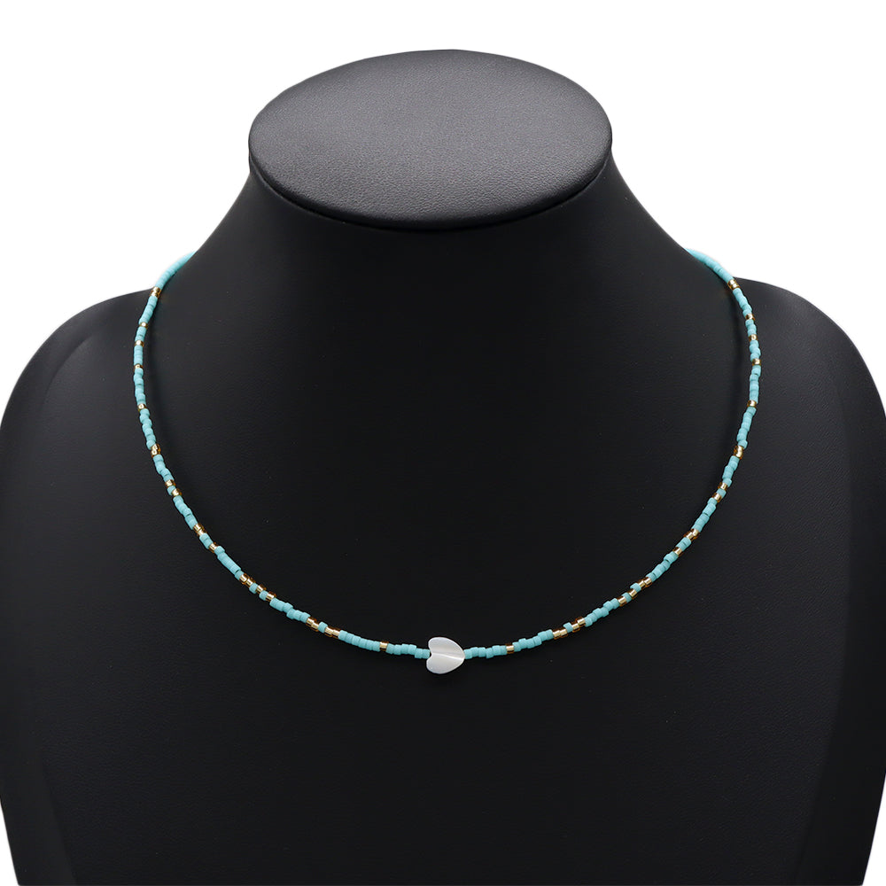 Handmade Customizable Miyuki Beads Necklace With Shell Charm
