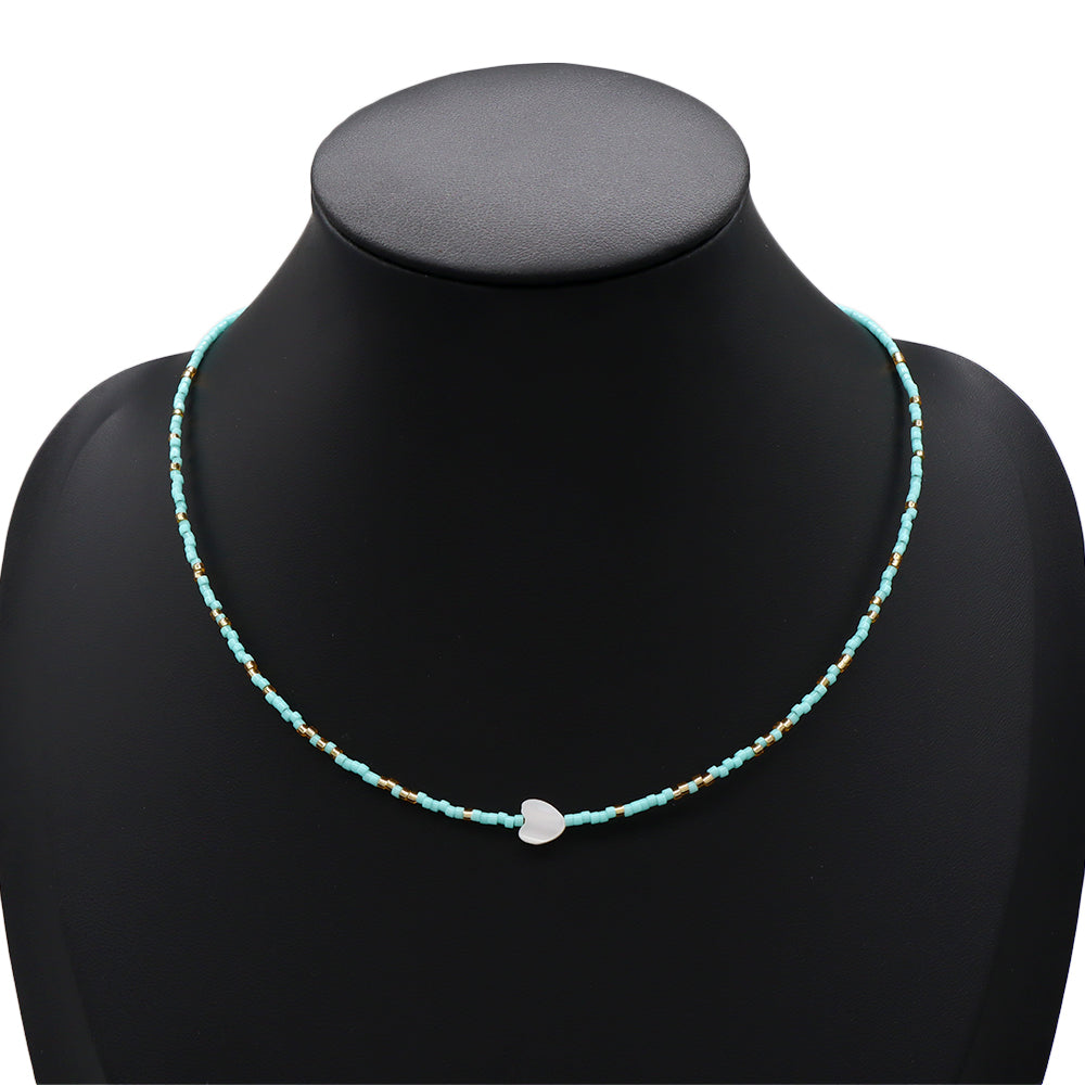 Handmade Customizable Miyuki Beads Necklace With Shell Charm