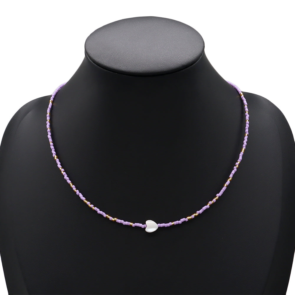 Handmade Customizable Miyuki Beads Necklace With Shell Charm
