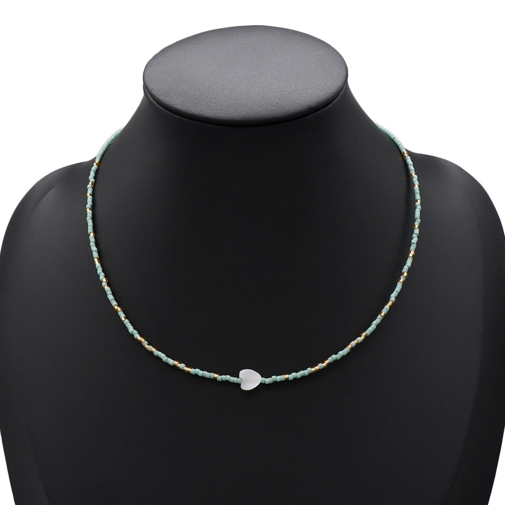 Handmade Customizable Miyuki Beads Necklace With Shell Charm