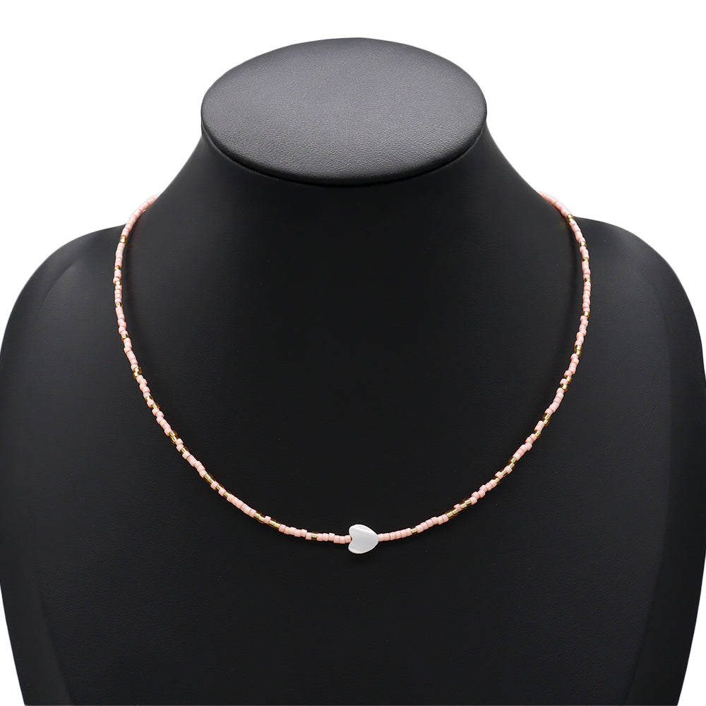Handmade Customizable Miyuki Beads Necklace With Shell Charm