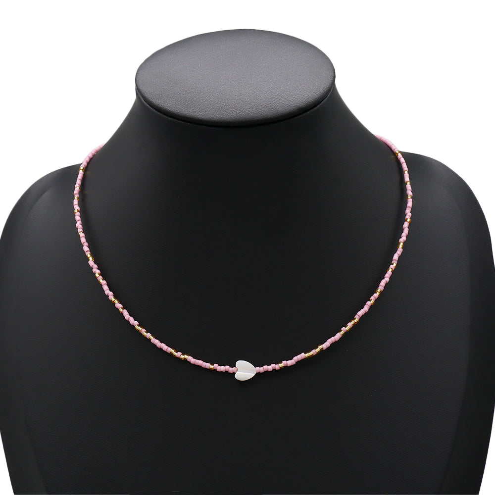 Handmade Customizable Miyuki Beads Necklace With Shell Charm