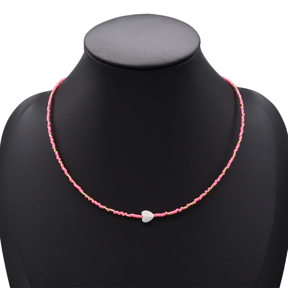 Handmade Customizable Miyuki Beads Necklace With Shell Charm