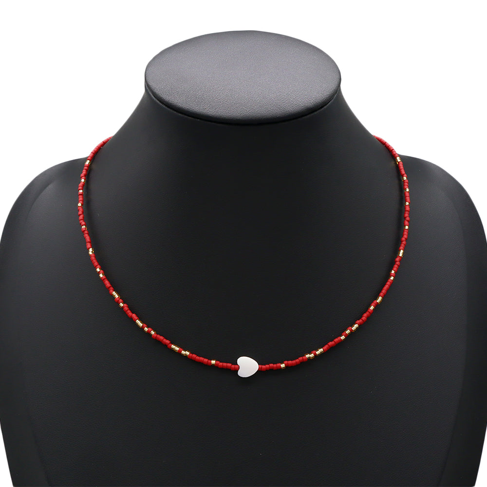 Handmade Customizable Miyuki Beads Necklace With Shell Charm