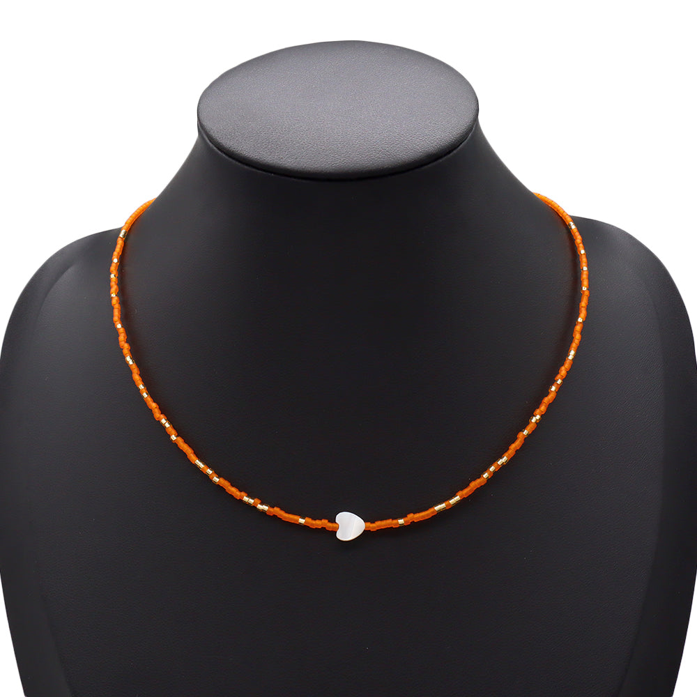 Handmade Customizable Miyuki Beads Necklace With Shell Charm