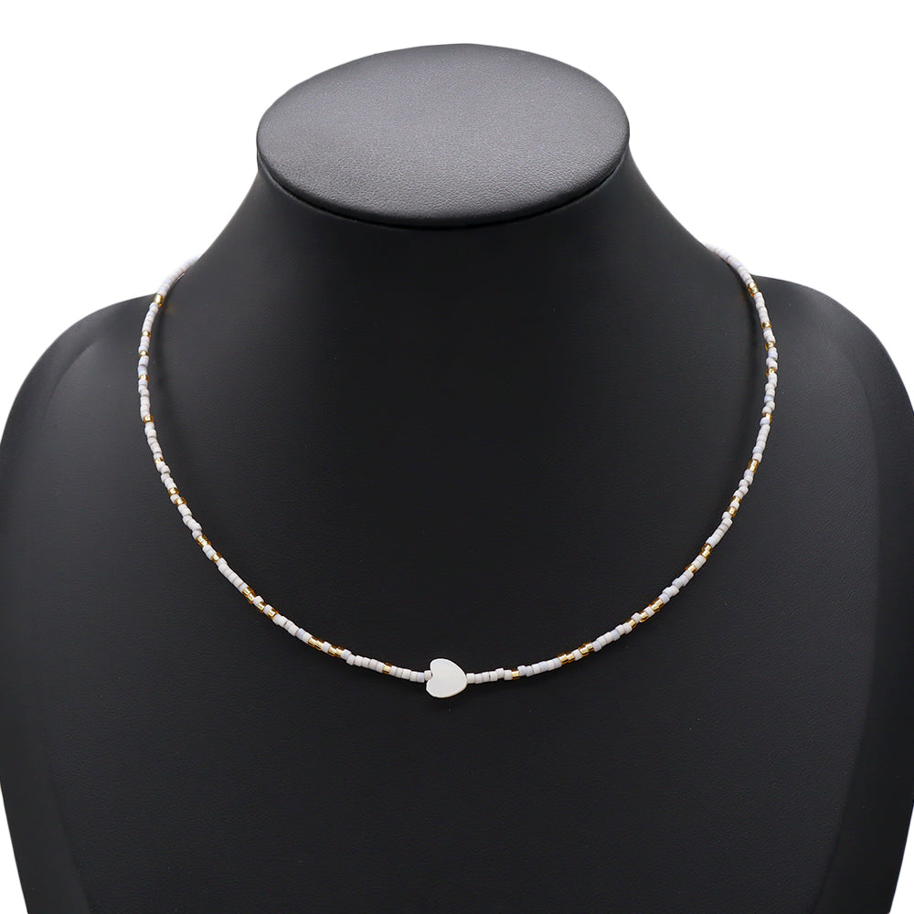 Handmade Customizable Miyuki Beads Necklace With Shell Charm