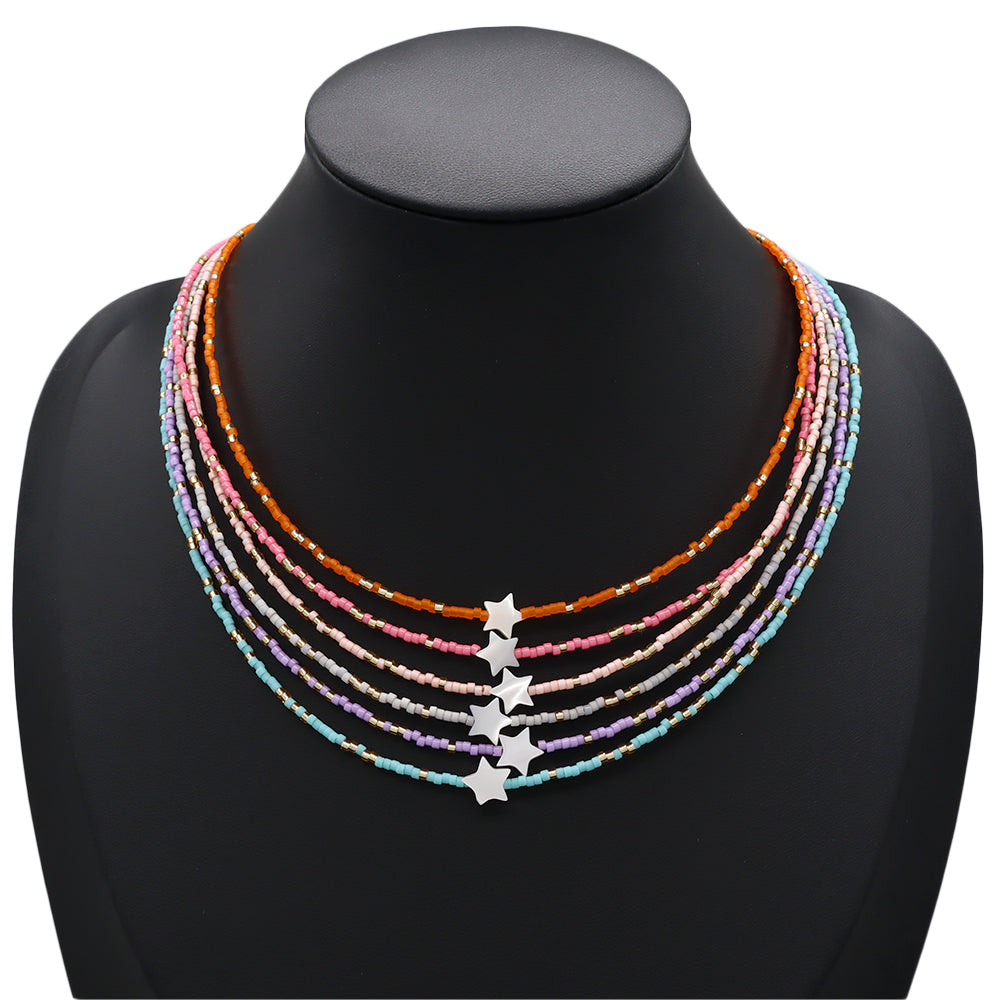 Handmade Customizable Miyuki Beads Necklace With Shell Charm