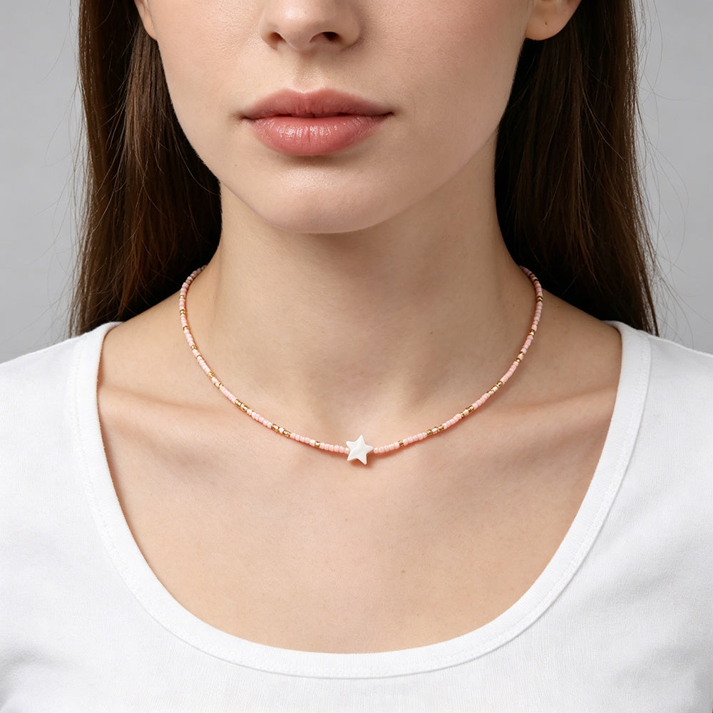 Handmade Customizable Miyuki Beads Necklace With Shell Charm