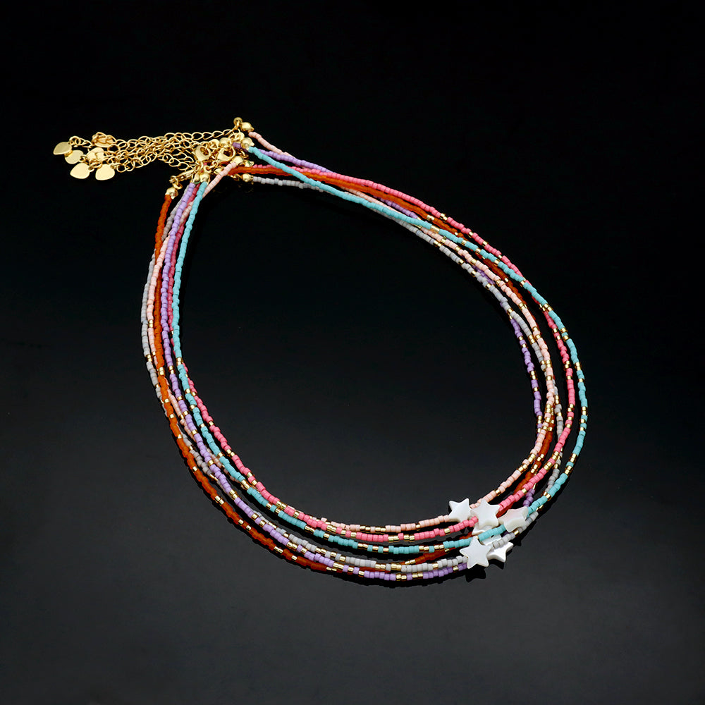 Handmade Customizable Miyuki Beads Necklace With Shell Charm