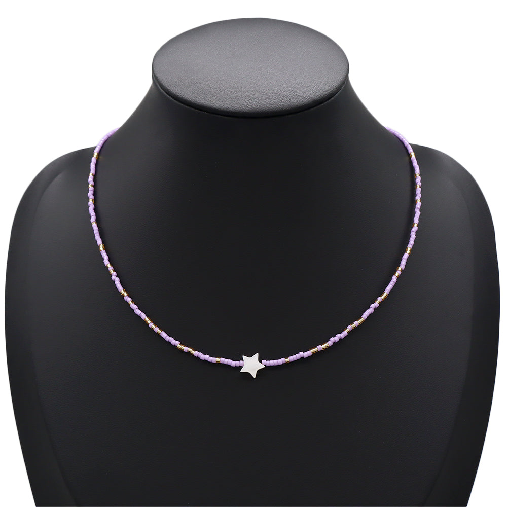 Handmade Customizable Miyuki Beads Necklace With Shell Charm