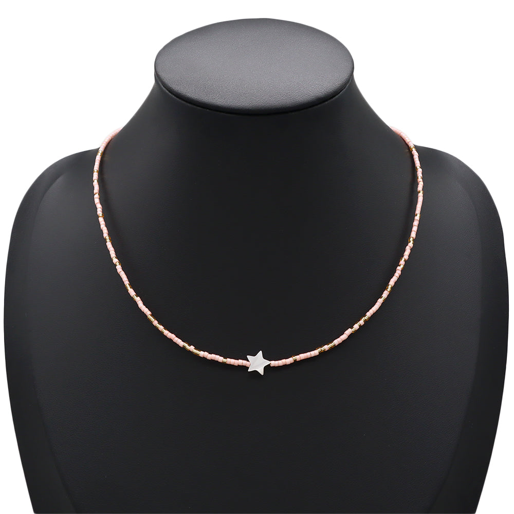 Handmade Customizable Miyuki Beads Necklace With Shell Charm