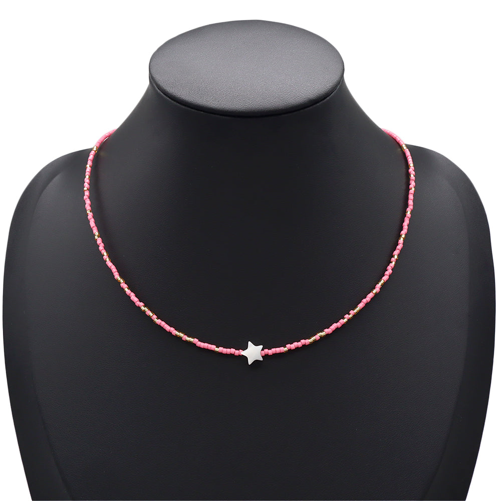 Handmade Customizable Miyuki Beads Necklace With Shell Charm