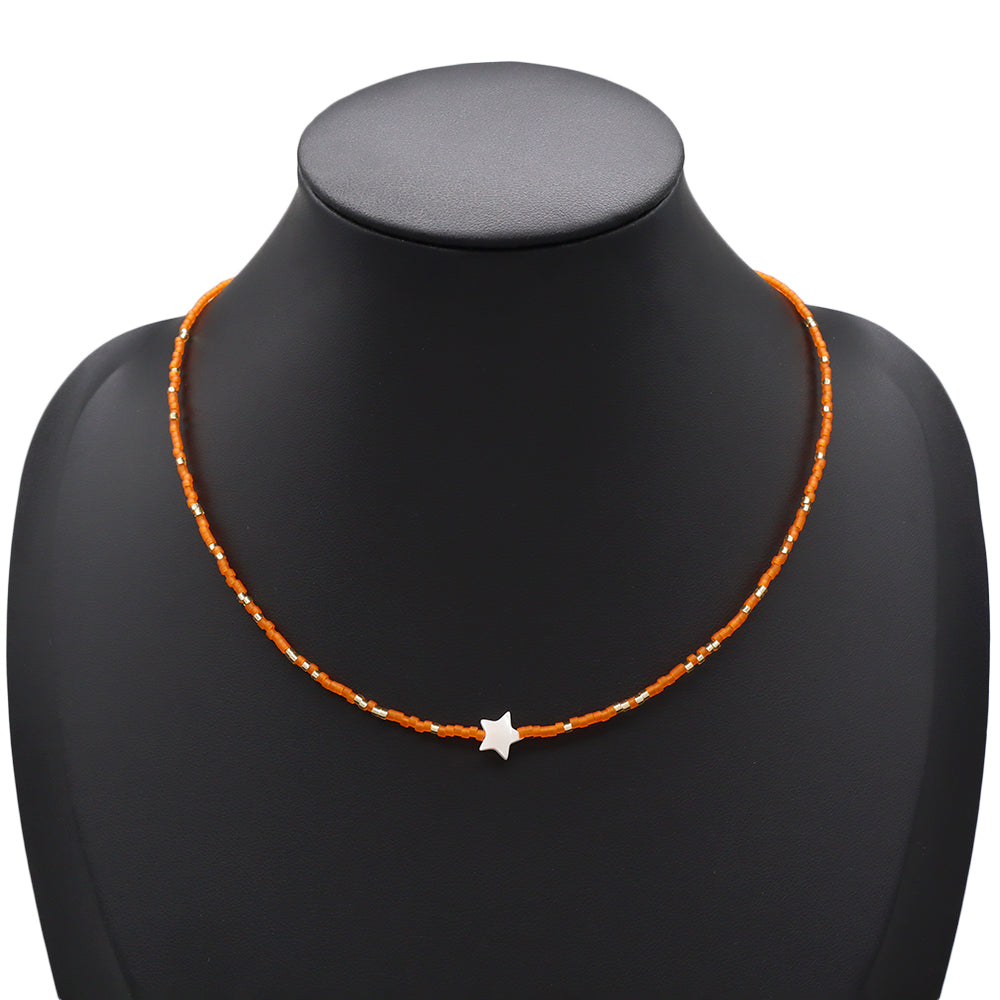 Handmade Customizable Miyuki Beads Necklace With Shell Charm