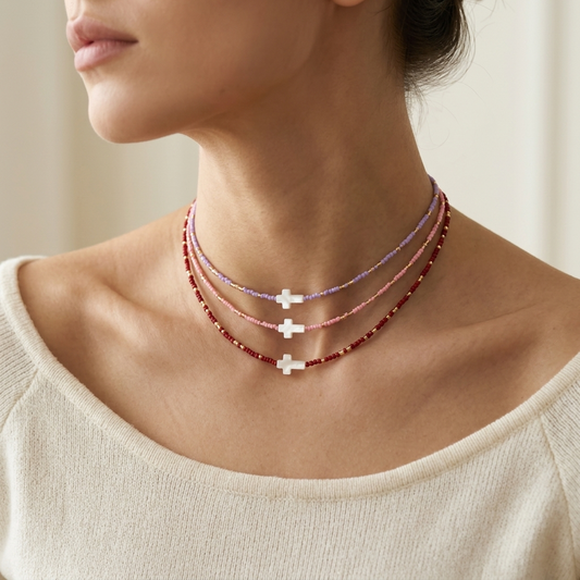 Handmade Customizable Miyuki Beads Necklace With Shell Charm