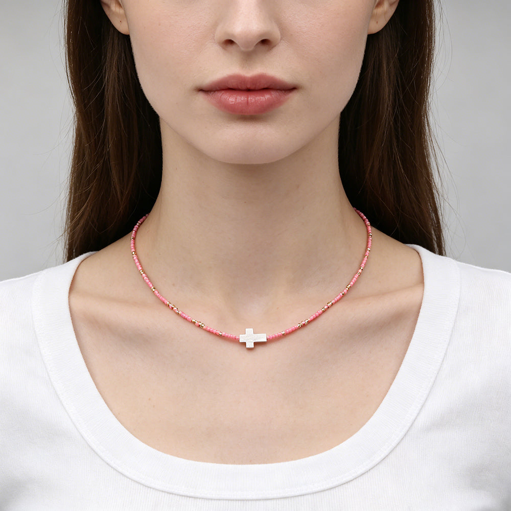 Handmade Customizable Miyuki Beads Necklace With Shell Charm