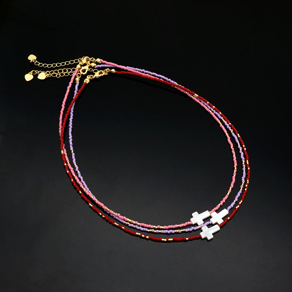 Handmade Customizable Miyuki Beads Necklace With Shell Charm