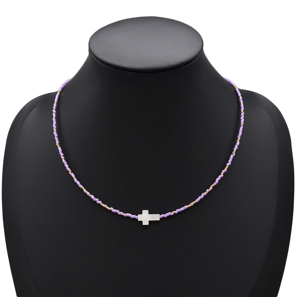 Handmade Customizable Miyuki Beads Necklace With Shell Charm