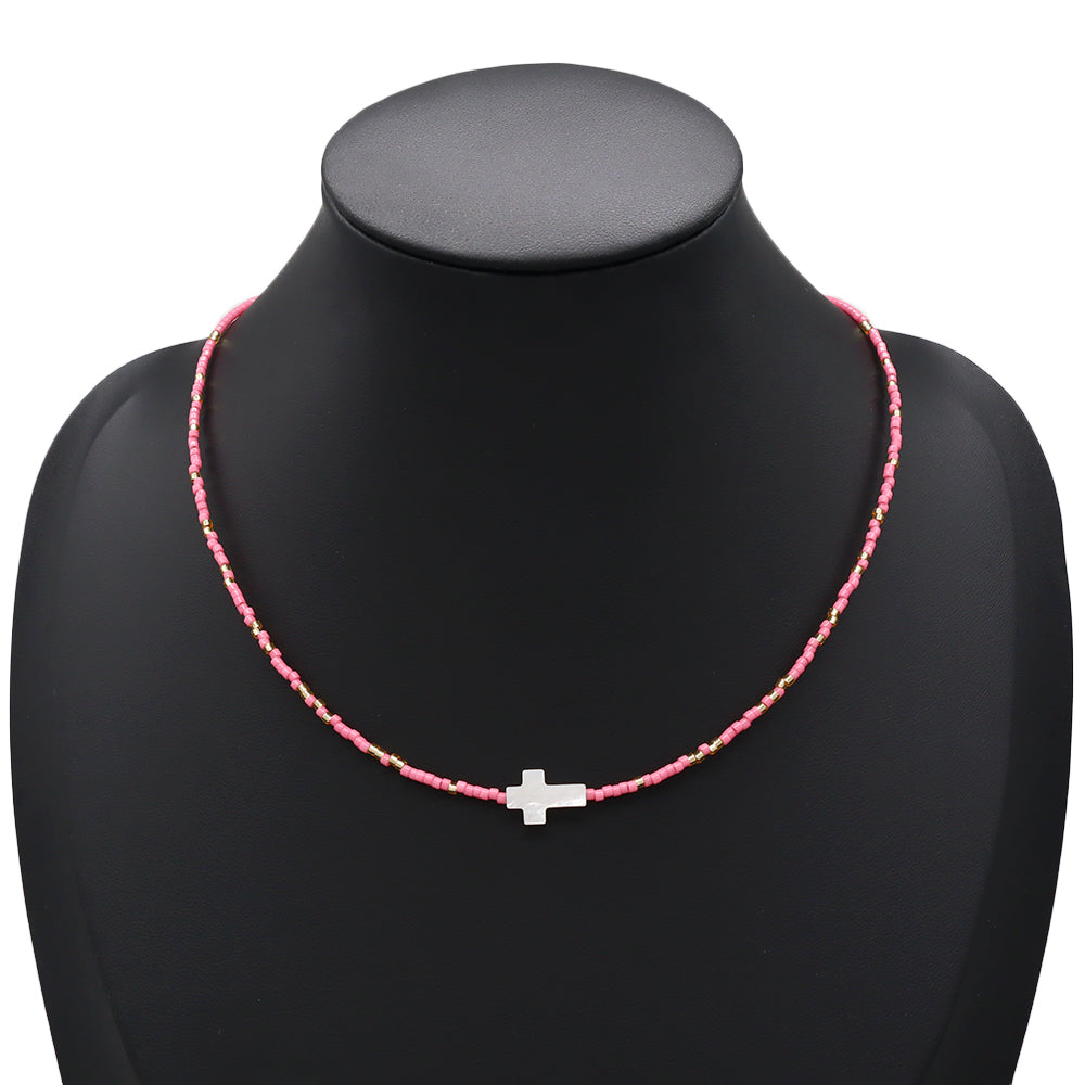 Handmade Customizable Miyuki Beads Necklace With Shell Charm