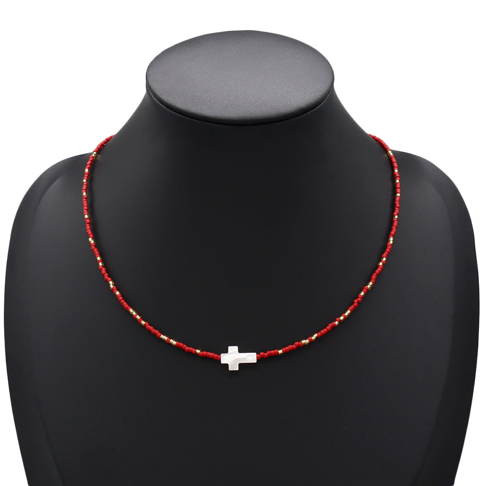 Handmade Customizable Miyuki Beads Necklace With Shell Charm