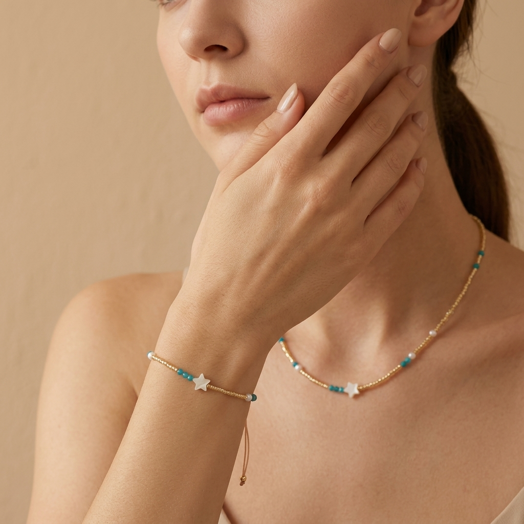 Handmade Customizable Miyuki Beads Necklace With Natural Stone Beads