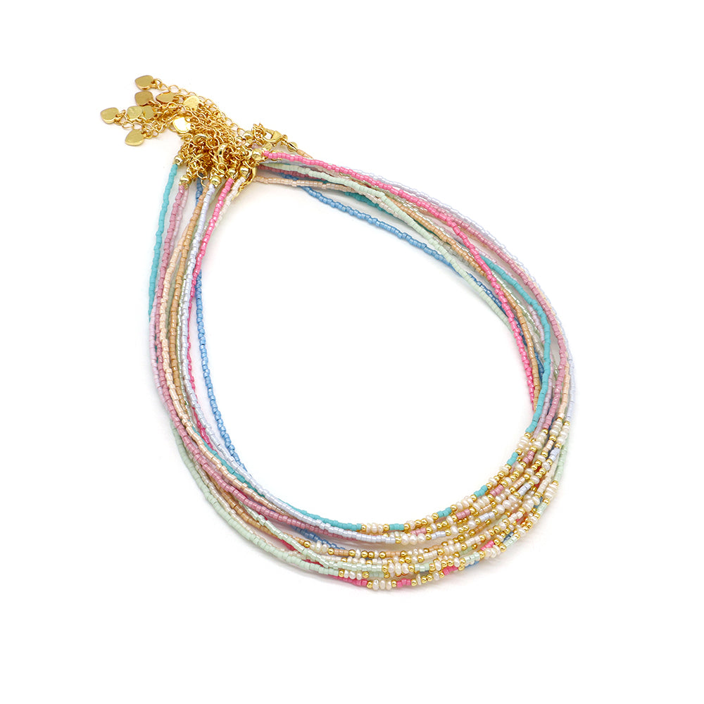 Handmade Customizable Miyuki Beads Necklace With Natural Stone Beads