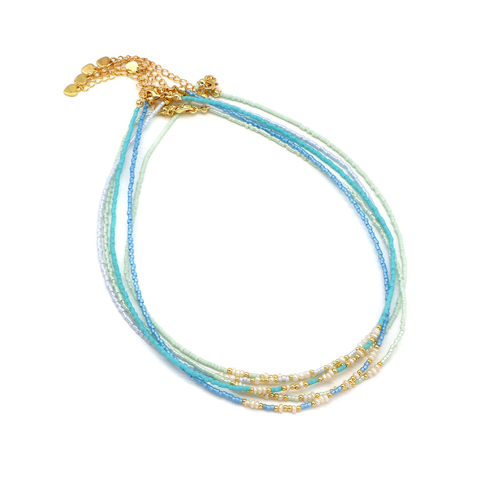 Handmade Customizable Miyuki Beads Necklace With Natural Stone Beads
