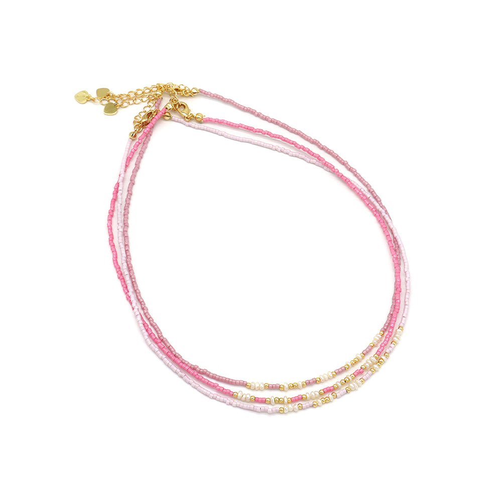 Handmade Customizable Miyuki Beads Necklace With Natural Stone Beads