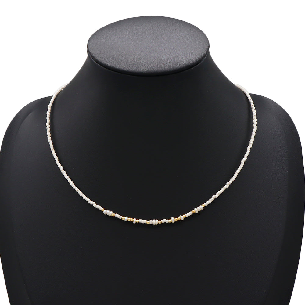 Handmade Customizable Miyuki Beads Necklace With Natural Stone Beads
