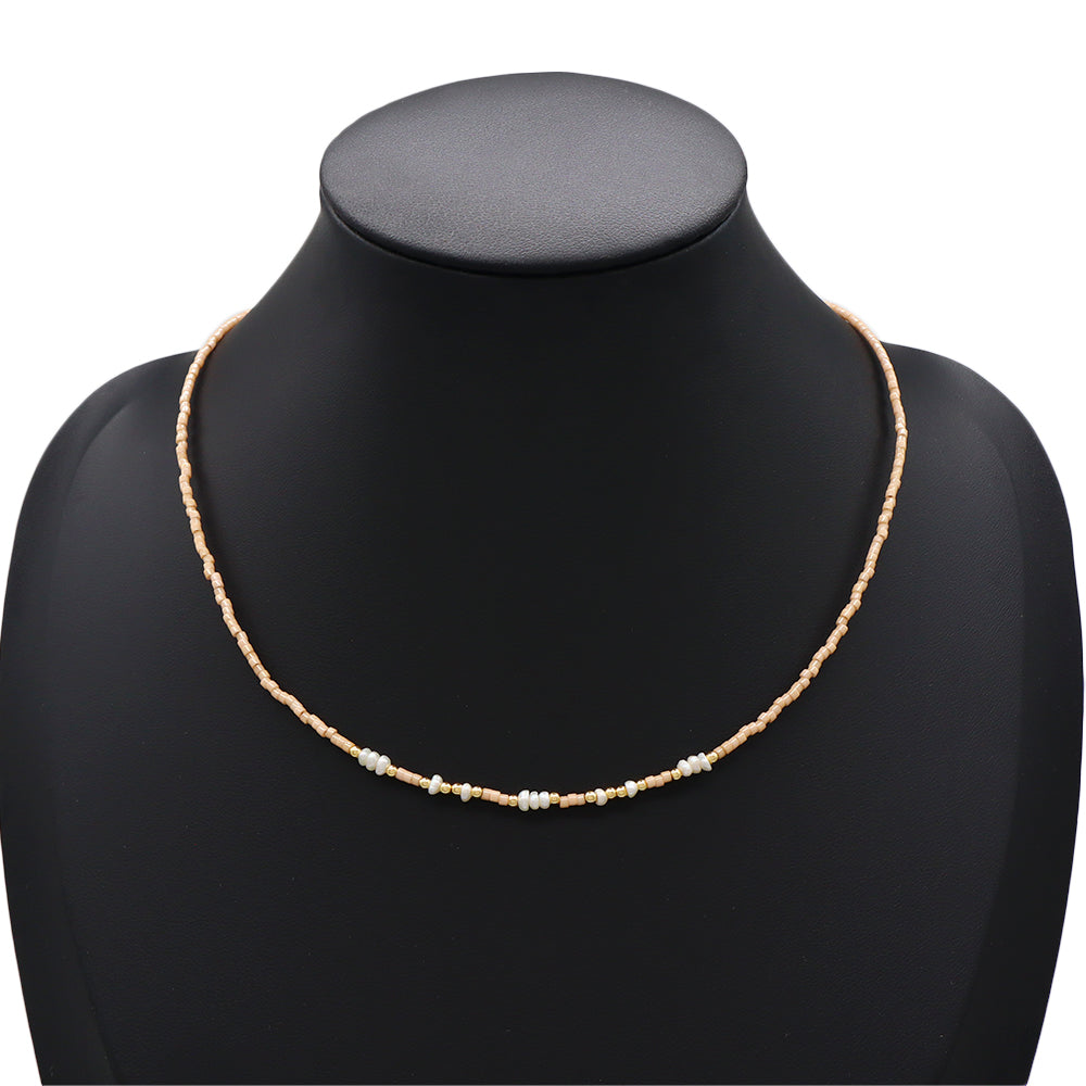 Handmade Customizable Miyuki Beads Necklace With Natural Stone Beads
