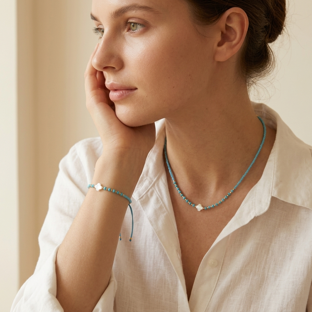 Handmade Customizable Miyuki Beads Nacklace With Natural Stone Beads Brass Beads