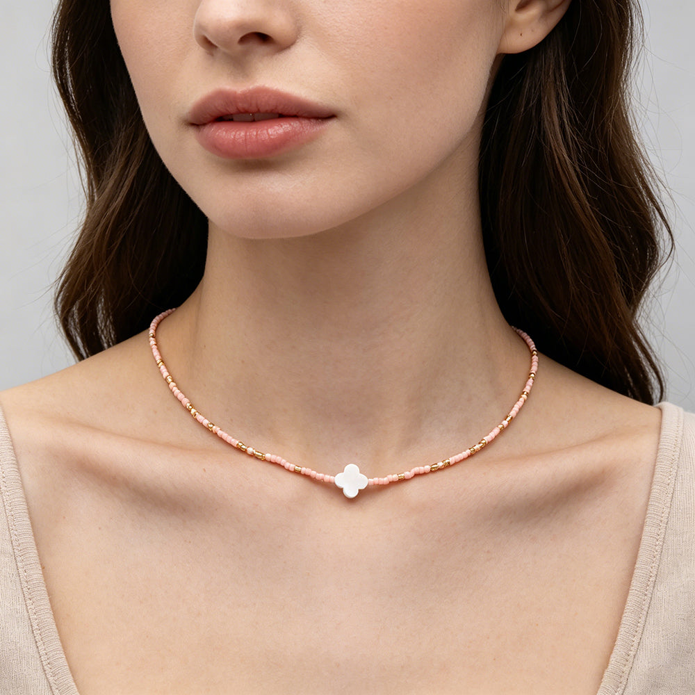 Handmade Customizable Miyuki Beads Necklace With Shell Charm