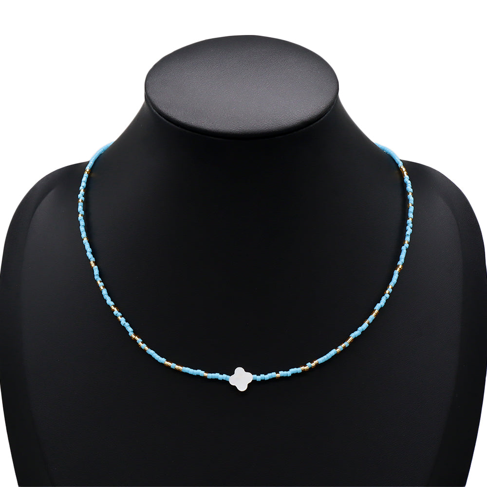 Handmade Customizable Miyuki Beads Necklace With Shell Charm