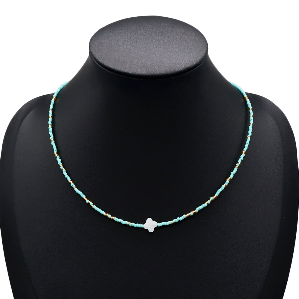 Handmade Customizable Miyuki Beads Necklace With Shell Charm