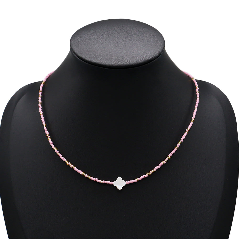 Handmade Customizable Miyuki Beads Necklace With Shell Charm