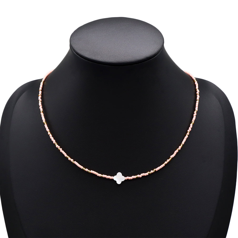 Handmade Customizable Miyuki Beads Necklace With Shell Charm
