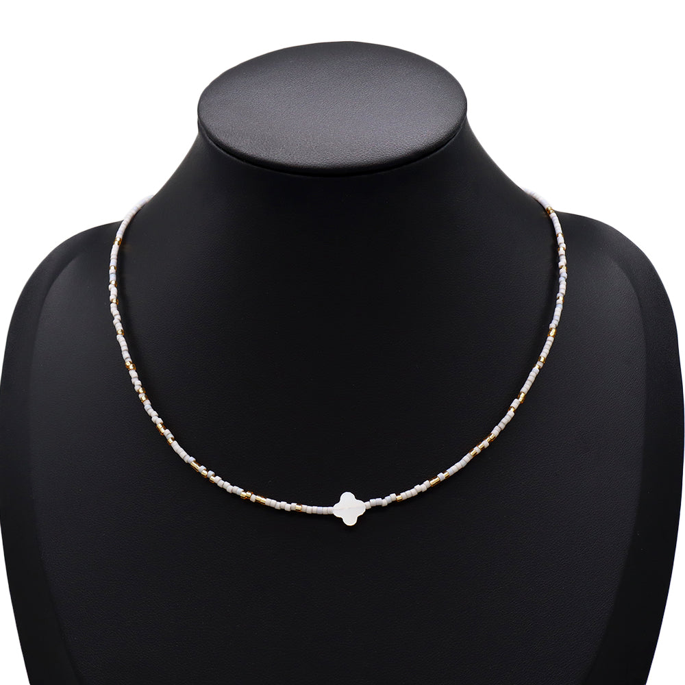 Handmade Customizable Miyuki Beads Necklace With Shell Charm