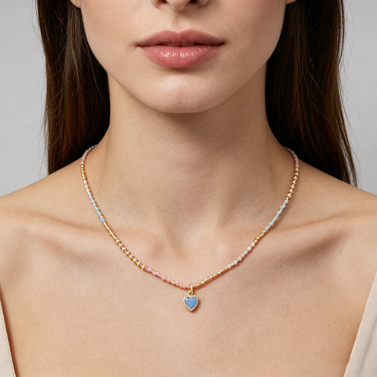 Handmade Customizable Miyuki Beads Necklace With Natural Stone