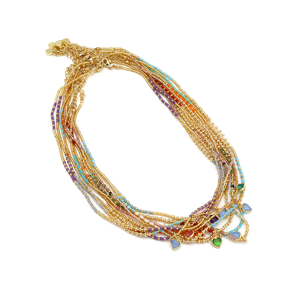 Handmade Customizable Miyuki Beads Necklace With Natural Stone