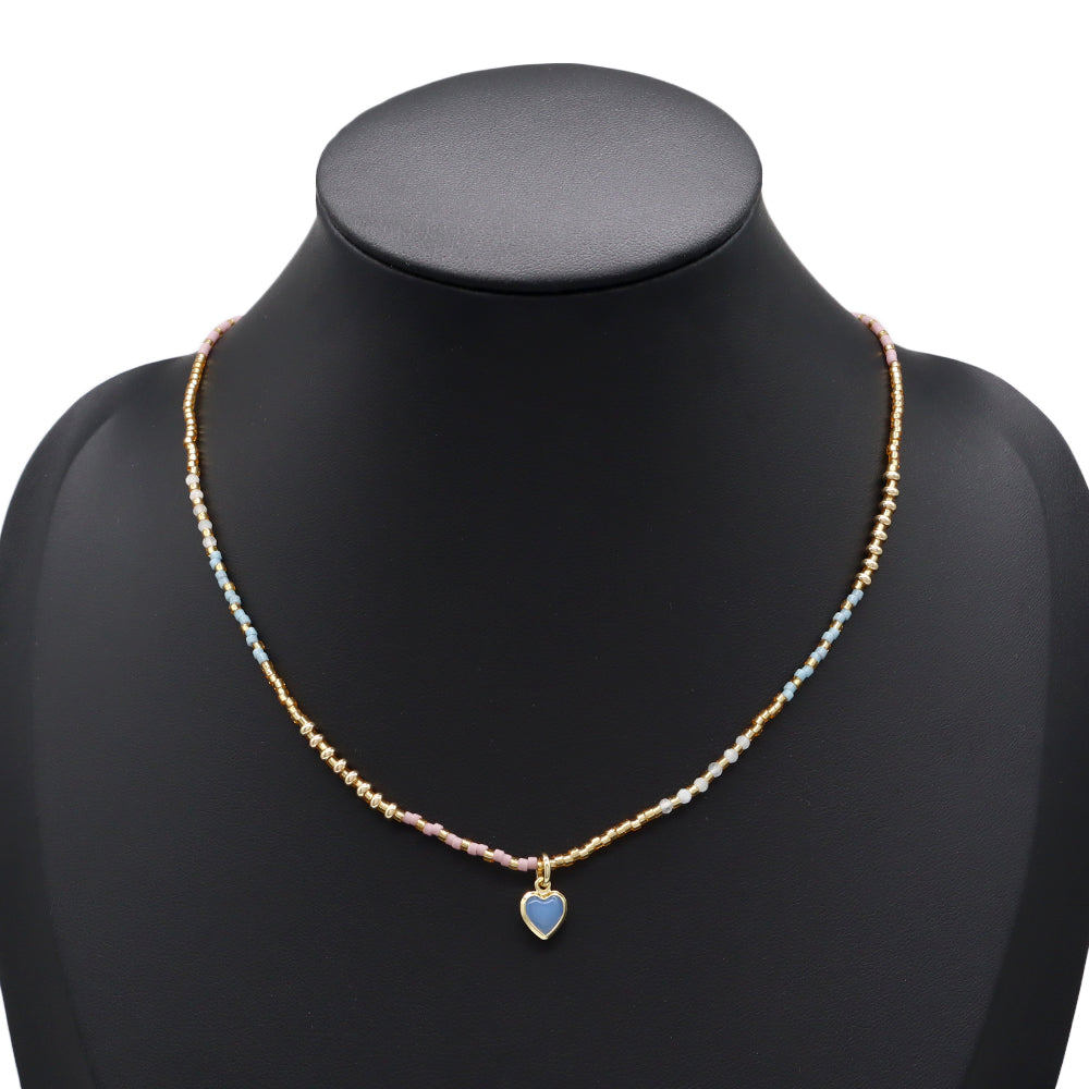 Handmade Customizable Miyuki Beads Necklace With Natural Stone
