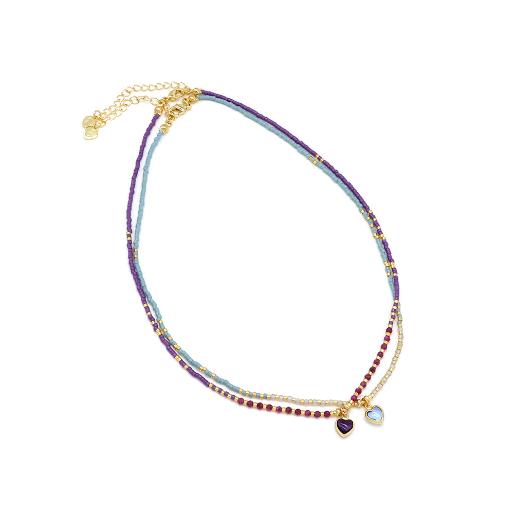 Handmade Customizable Miyuki Beads Necklace With Natural Stone