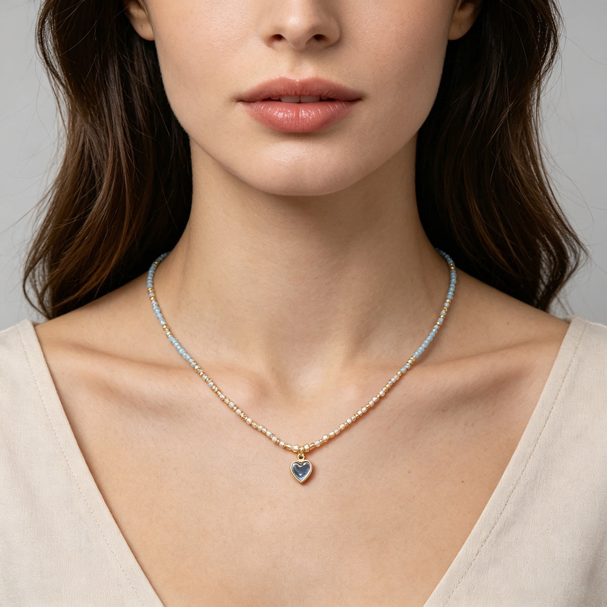 Handmade Customizable Miyuki Beads Necklace With Natural Stone