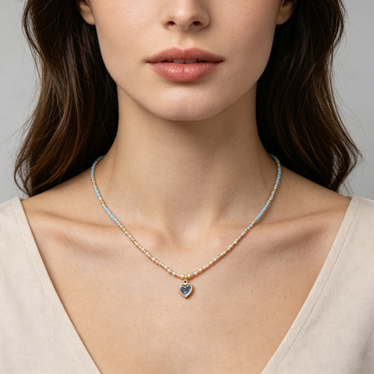 Handmade Customizable Miyuki Beads Necklace With Natural Stone
